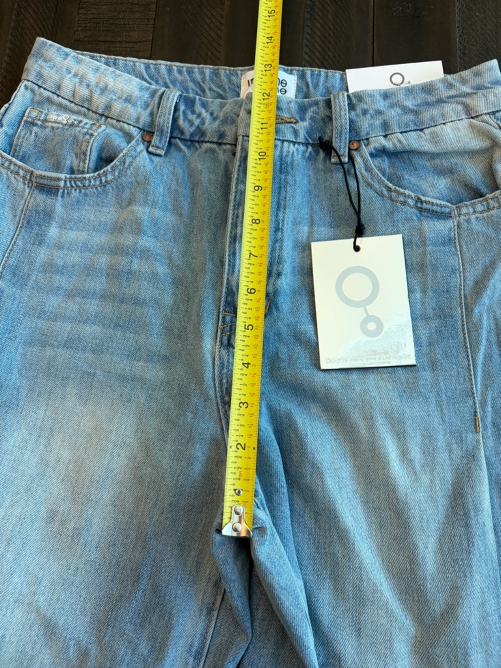 High-Rise Light Blue Flare Jeans for Women - Wide Leg Denim - Picture 9 of 10